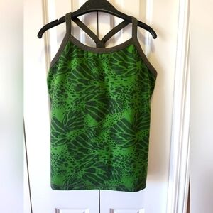 LULULEMON Size 12 Green Tank Top With Venting
